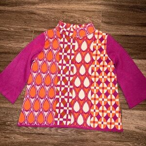 Fate Pink and Orange Patterned Cardigan